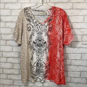 Zenergy by Chico’s mix print top size 3
